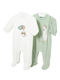 Mayoral Baby Bodysuit Set Velvet green 2pcs