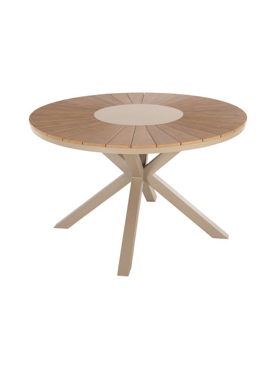 Tisch Stabil Moril Champagne-natural 120x120x74cm