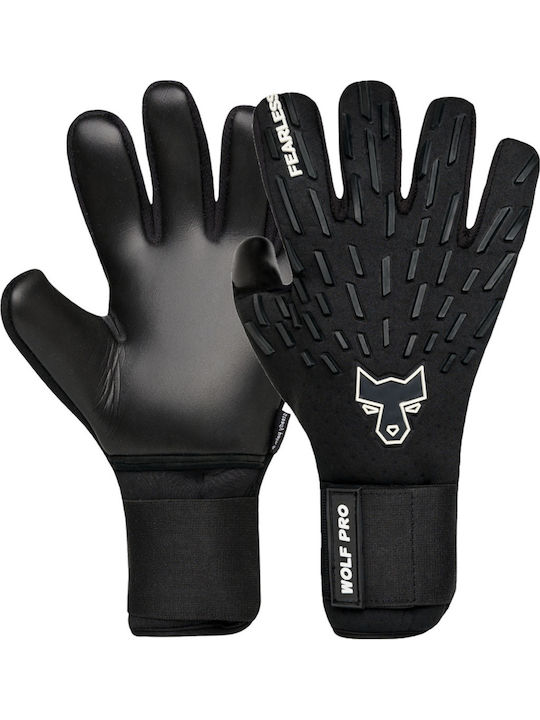Fearless Goalkeepers Wolf Pro Γάντια Τερματοφύλακα Ενηλίκων & Παιδικά Μαύρα