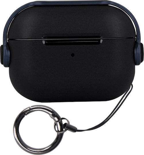 TelForceOne Headset Θήκη με Γάντζο σε Navy Μπλε χρώμα για Apple AirPods 3