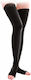 Adco Thigh High Graduated Compression Socks with Silicone Open Toes 20-30 mmHg Black