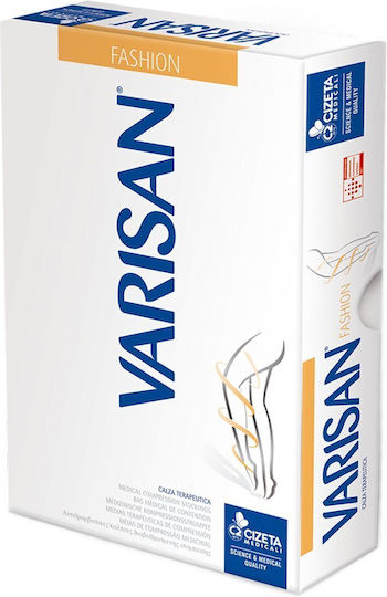 Varisan Fashion Κάλτσες Ριζομηρίου Διαβαθμισμένης Συμπίεσης με Σιλικόνη 23-32 mmHg Μαύρες
