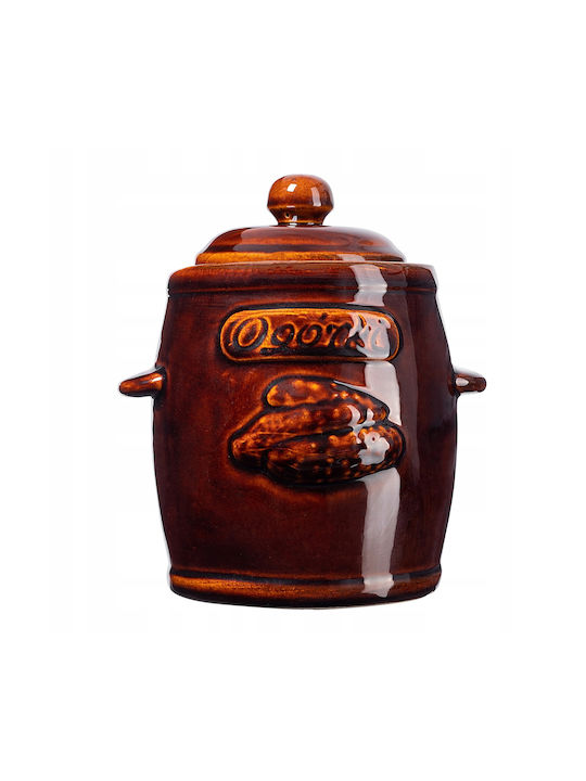 Kadax Vaza Uz General cu capac Ceramică Maro 3000ml