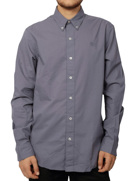 Timberland Men's Shirt Long Sleeve Blue Grey