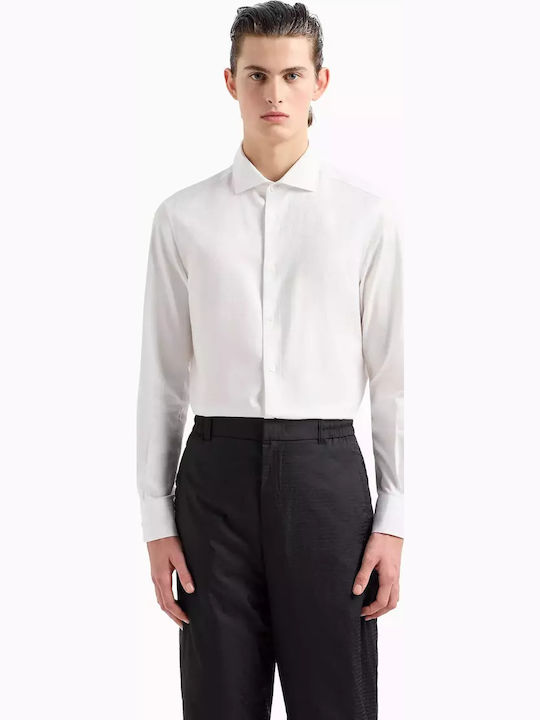 Emporio Armani Langärmlig Hemd Ivory Coast
