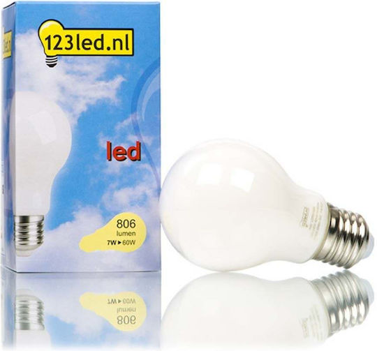 123led Λάμπα LED 7W για Ντουί E27 Θερμό Λευκό 806lm Dimmable