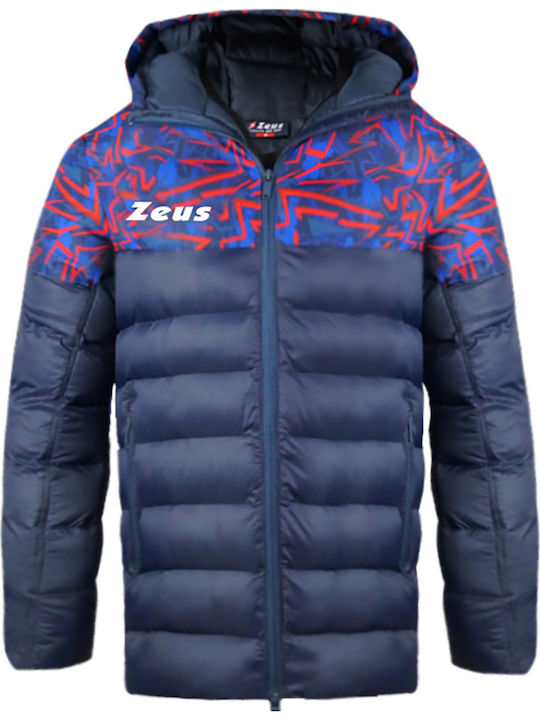 Zeus Giubbotto Jacke Puffer Blue/Red