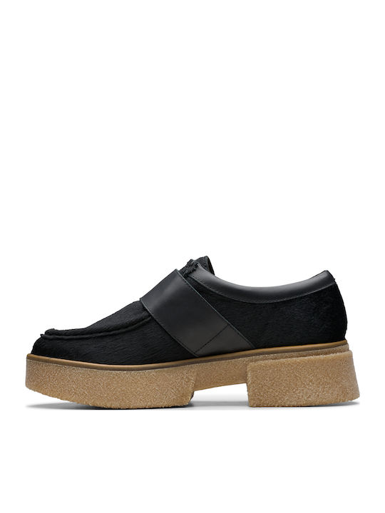Linoso Monk Women's Moccasins in Black Color