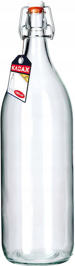 Kadax Μπουκάλι Νερού Γυάλινο με Φελλό Διάφανο 2000ml
