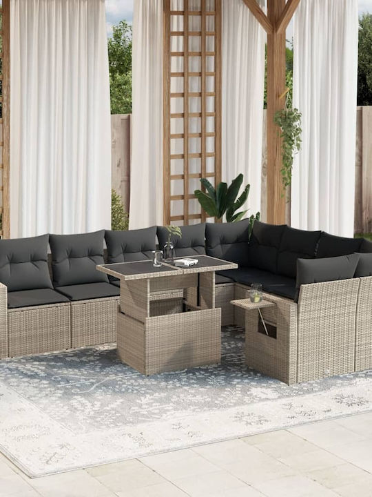 Set Camera De Zi Pentru Exterior 10 Piese Gri D...