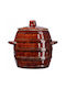 Kadax General Use Ceramic Vase with Lid Brown 8000ml 1 Pieces