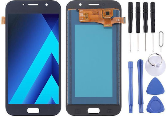 Screen with Touch Mechanism for Galaxy A7 (2017), A720FA, A720F/DS (Black)