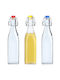 Kadax Flasche Wasser Glas mit Clip Transparent 500ml 3 Stück