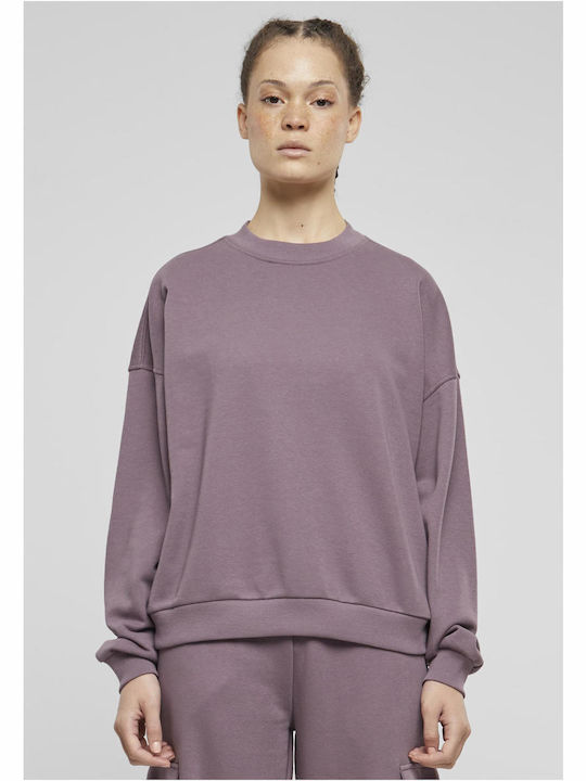 Ladies Long Women's Sweatshirt Faded Purple