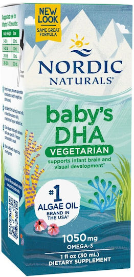 Nordic Naturals Baby's DHA Ιχθυέλαιο Κατάλληλο για Παιδιά 1050mg 30ml