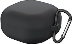 Carcasă Thd pentru căști Samsung Galaxy Buds2 Pro, protecție, culoare neagră, cu cârlig de atașare