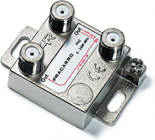 Fracarro Splitter Satelliten TV-SAT 2 Ausgänge UBB 5-2400 MHz PA2