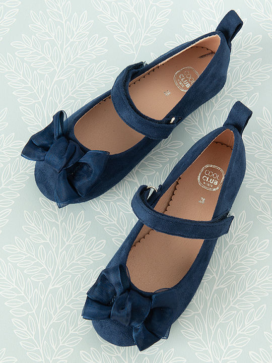 Kids Ballerinas with Hoop & Loop Closure Blue