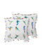 Set 2 Colorful Mallow Cushions 45 X 45 Cm
