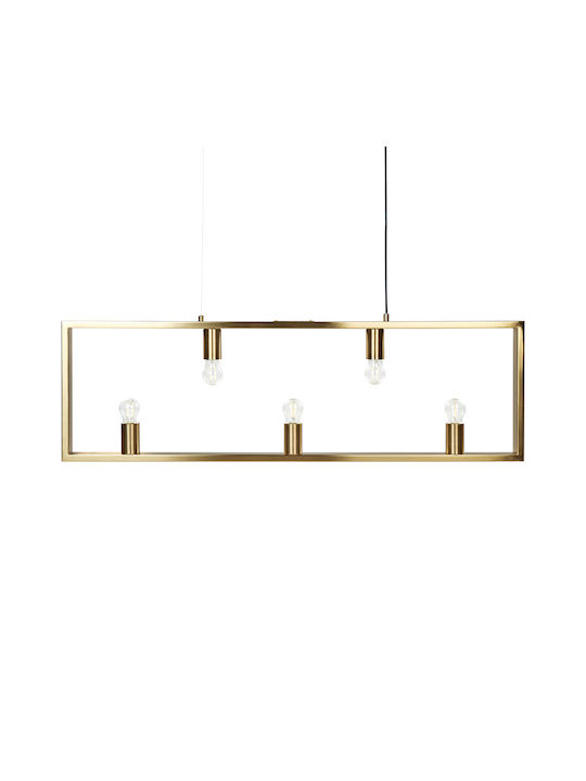 Beliani Pendant Chandelier Gold