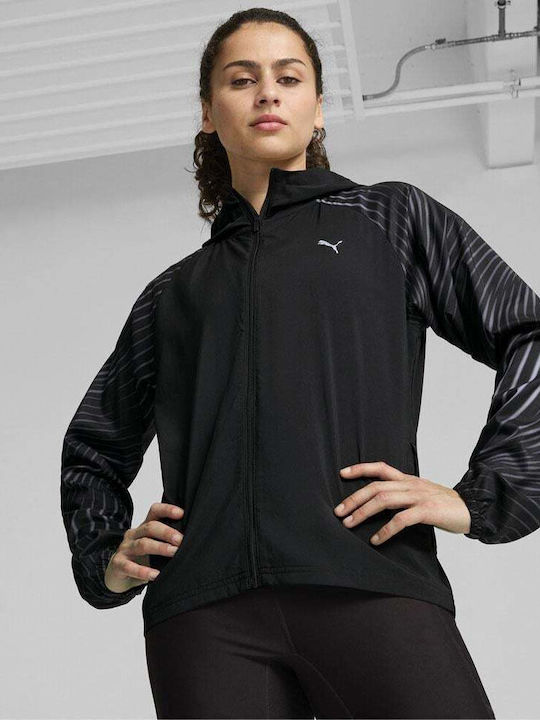 PUMA Κοντό Γυναικείο Μπουφάν για Χειμώνα Μαύρο