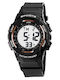 Jaga Digital Men's Watch 42mm Chronograph Battery with Black Rubber Strap