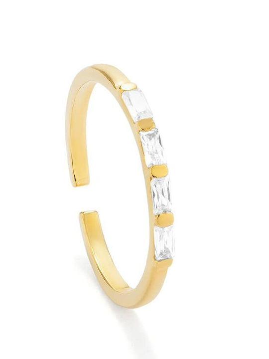 Radiant Damen Ring aus Stahl Vergoldet