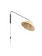 Beliani Beige Wall Lamp With Plug