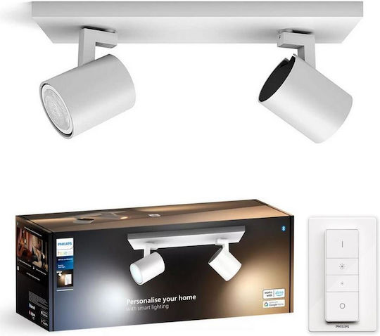 Philips Διπλό LED Σποτ σε Λευκό Χρώμα