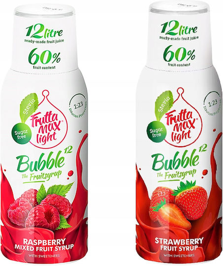 Fruttamax Syrup Raspberry Light 500ml + Strawberry Light 500ml 2 Pieces