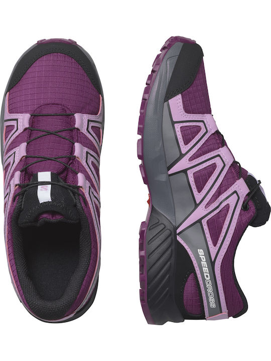 Kids Hiking Shoes Speedcross Cswp J Waterproof Purple
