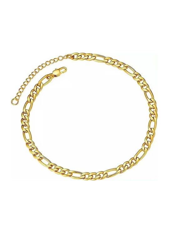 4mm Thick Gold-Plated 316L Steel Anklet Chain Bode 03743
