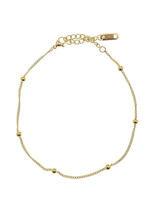 Women's Steel Anklet 200127 Gold Gold