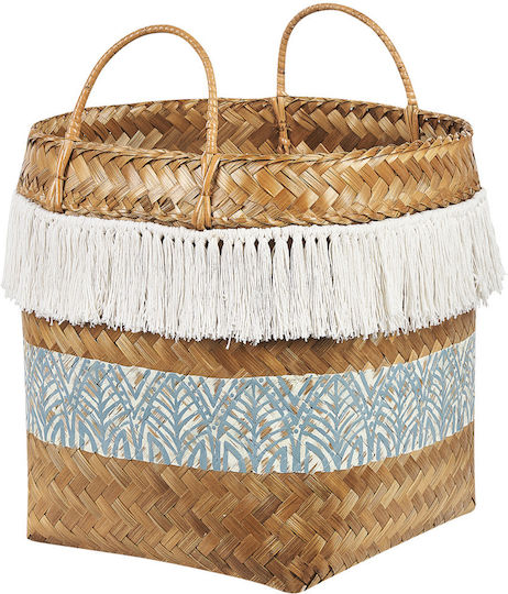 Beliani Aufbewahrungskorb Bamboo Beige