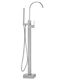 Beliani Mischungs Badewannenarmatur Komplettes Set Silber