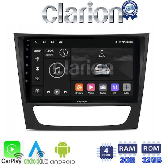 Clarion Ηχοσύστημα Αυτοκινήτου για Mercedes-Benz E Class 2003>2009 (Bluetooth/USB/WiFi/GPS/Apple-Carplay/Android-Auto) με Οθόνη Αφής 9"