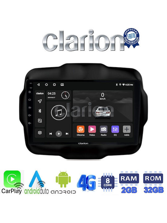 Clarion Auto-Audiosystem für Jeep Rebell 2014> (Bluetooth/USB/WiFi/GPS/Apple-Carplay/Android-Auto) mit Touchscreen 9"