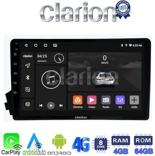 Clarion Car Audio System for Ssangyong Actyon / Kyron 2006>2015 (Bluetooth/USB/WiFi/GPS/Apple-Carplay/Android-Auto) with Touch Screen 9"