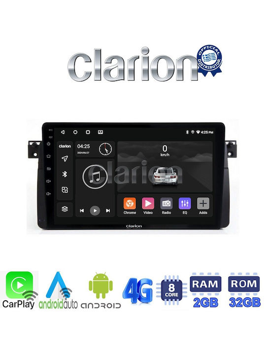 Clarion Sistem Audio Auto pentru BMW Serie 3 (E46) 1998>2005 (Bluetooth/USB/WiFi/GPS/Apple-Carplay/Android-Auto) cu Ecran Tactil 9"