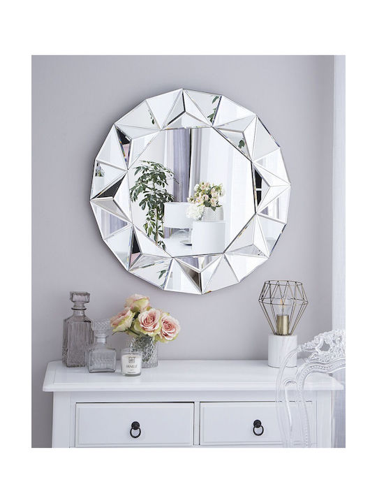 70 Cm Silver Wall Mirror Habay