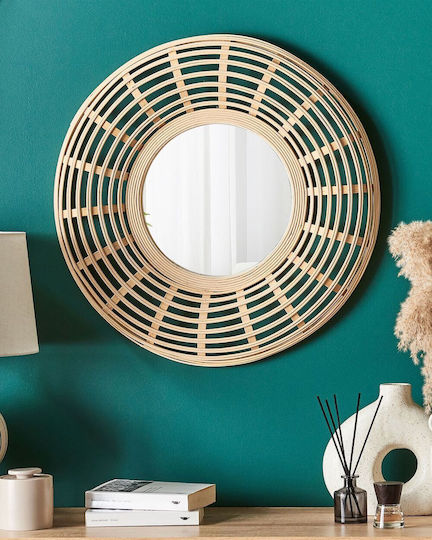 60 Cm Natural Wall Mirror Hanua