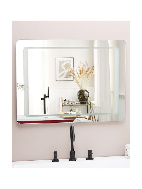Wandspiegel 60 x 80 cm Silber Wassy