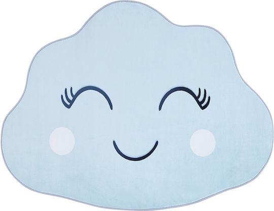 Kinderteppich in Wolkenform 90 x 120 cm Blau Cumulus