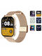Y13 Stainless Steel Smartwatch with Heart Rate Monitor Gold