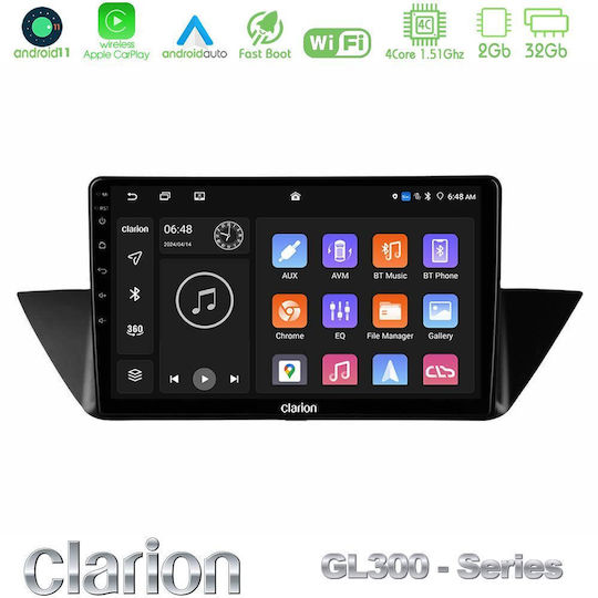 Clarion Sistem Audio Auto pentru BMW X1 (E84) 2009-2014 (Bluetooth/USB/WiFi/GPS/Apple-Carplay/Android-Auto) cu Ecran Tactil 10"
