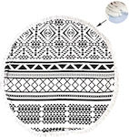 Πετσετα Θαλασσης Boho White Black 150cm