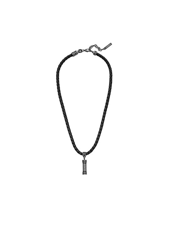 Police Necklace from Steel Black