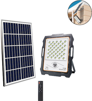 Eliteson Waterproof Solar LED Floodlight 100W Cold White 6000K with Motion Sensor and Remote Control IP67