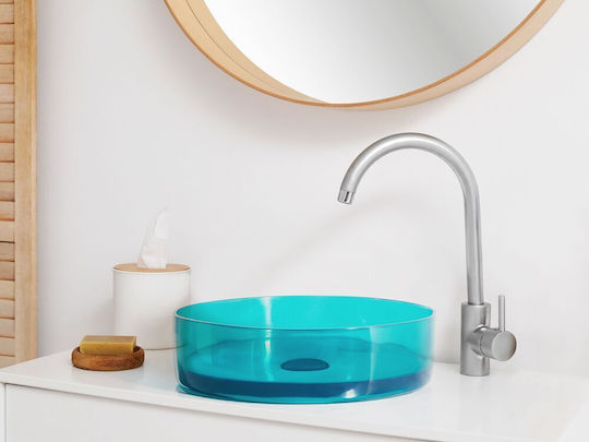 Beliani Επικαθήμενος Νιπτήρας Πορσελάνης 36x36cm Turquoise Beliani Επικαθήμενος Νιπτήρας Πορσελάνης 36x36cm Turquoise