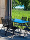 Gartenstühle Metallisch Livo Schwarze 6 Stück 45x66cm